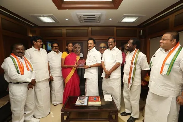 congress candidate Meet m.k.stalin  